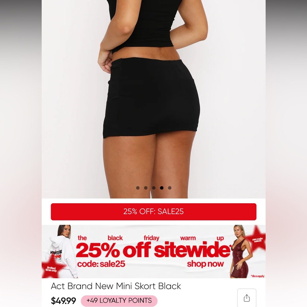 White fox “Act brand new mini skort black” - Picture 4 of 9